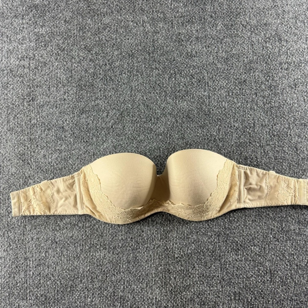 Victoria's Secret Body By Victoria Bra Womens 32DDD Beige Strapless Underwire